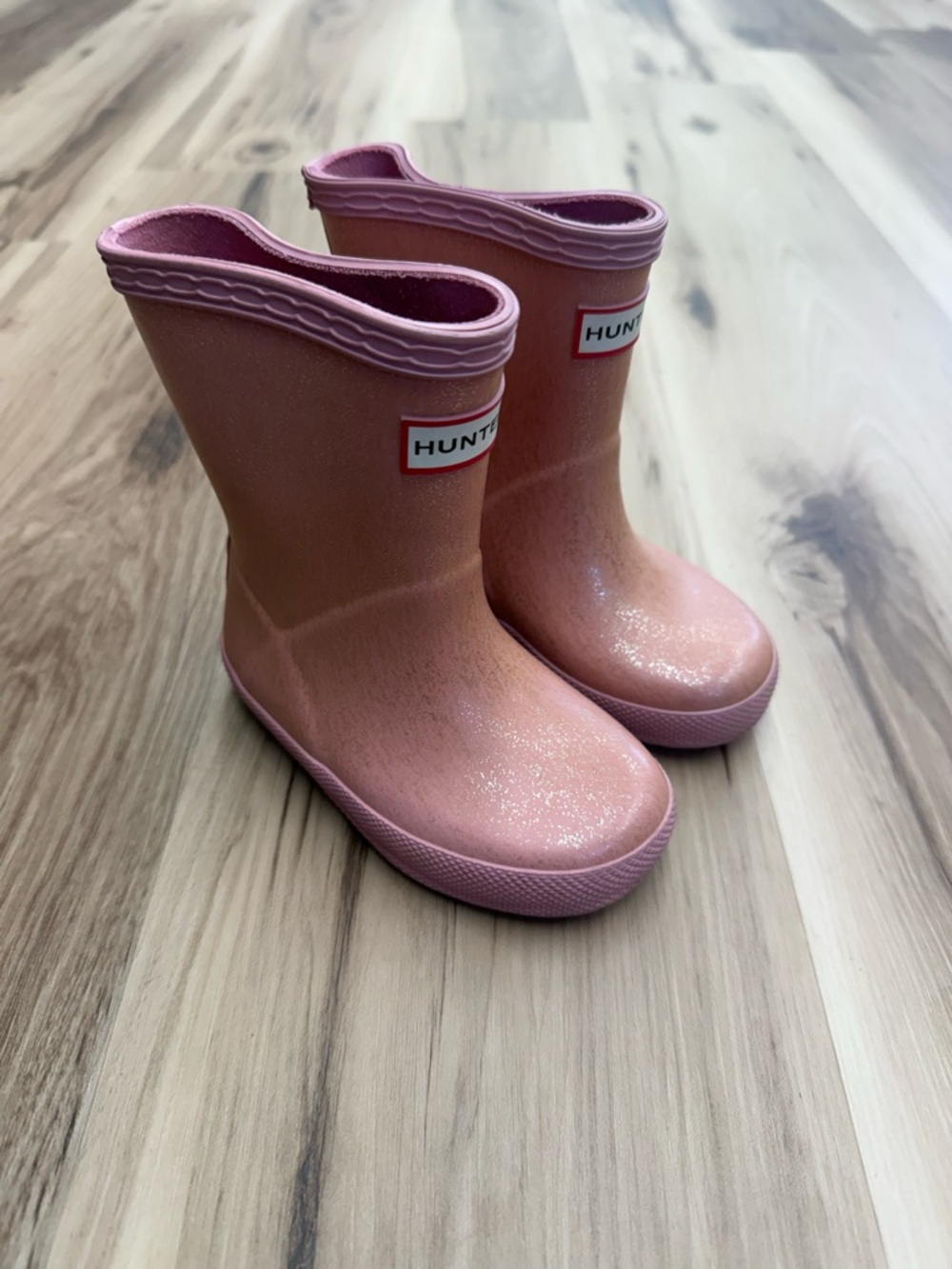 Hunter Kids Sparkle Pink Rain Boots